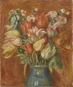 Bouquet de tulipes Pierre-Auguste Renoir